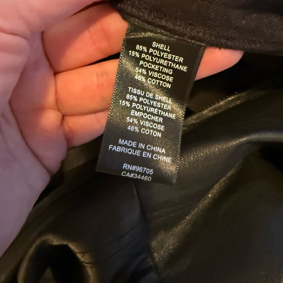 Rebecca Taylor Black Vegan Leather Jumpsuit size 6 - Picture 10 of 10